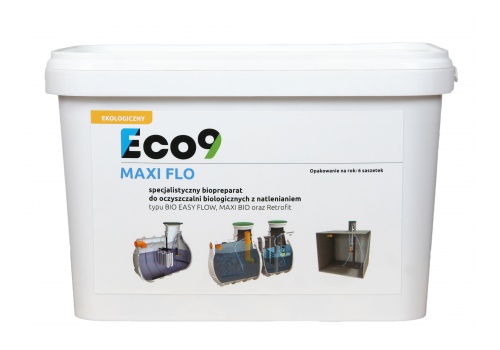 Eco9 MAXI FLO  - Bakterie do oczyszczalni tlenowych NA ROK