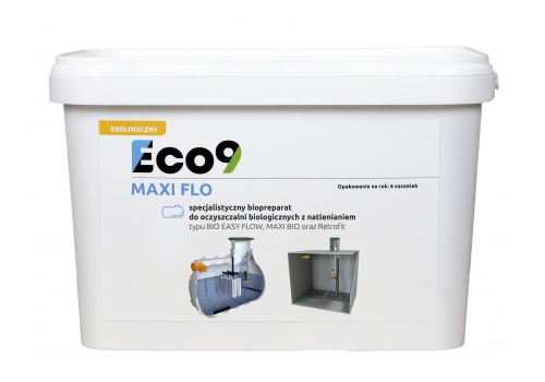 Eco9 MAXI FLO  - Bakterie do oczyszczalni tlenowych NA ROK
