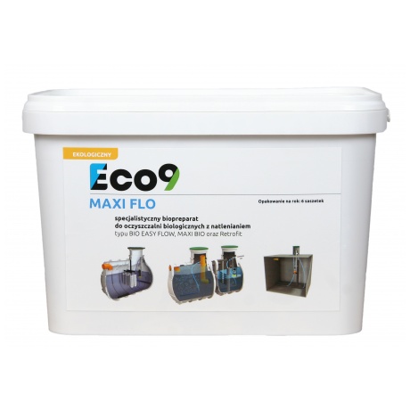 Eco9 MAXI FLO  - Bakterie do oczyszczalni tlenowych NA ROK